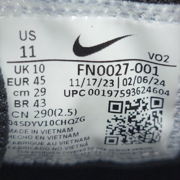 Nike Alpha Menace 4 Varsity Men’s Football Cleats Black FN0027-001 Size 11 New - Picture 4 of 9